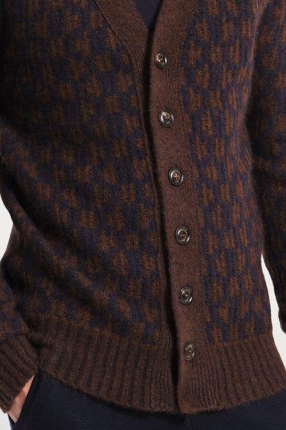 CARDIGAN MARRONE