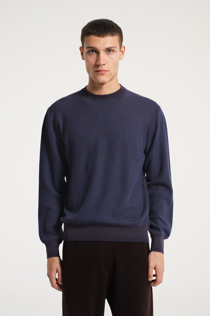 BLUE CREW NECK