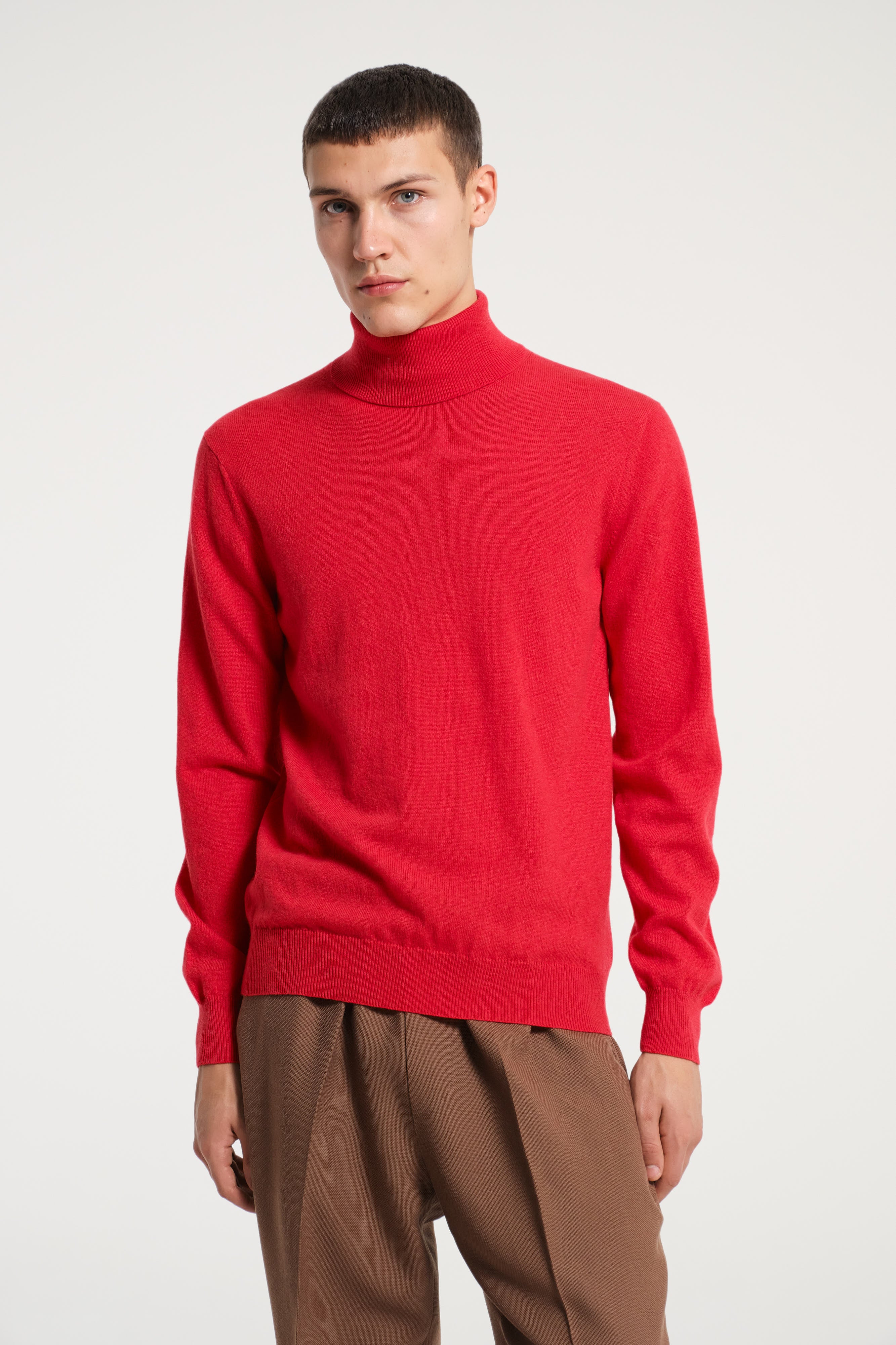 RED CASHMERE TURTLENECK Piacenza Cashmere
