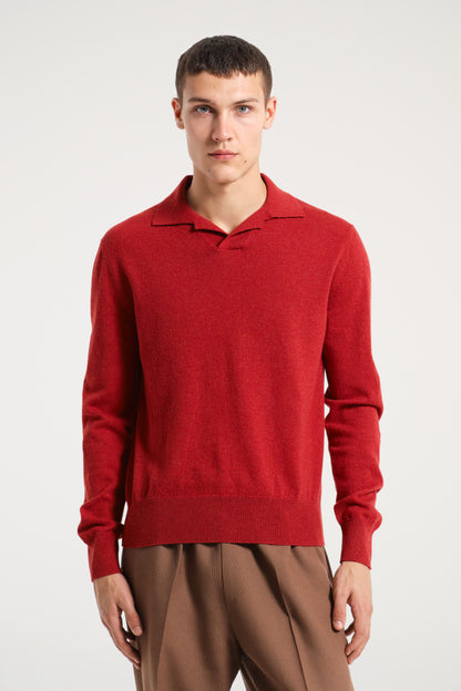 POLO IN CASHMERE ROSSA