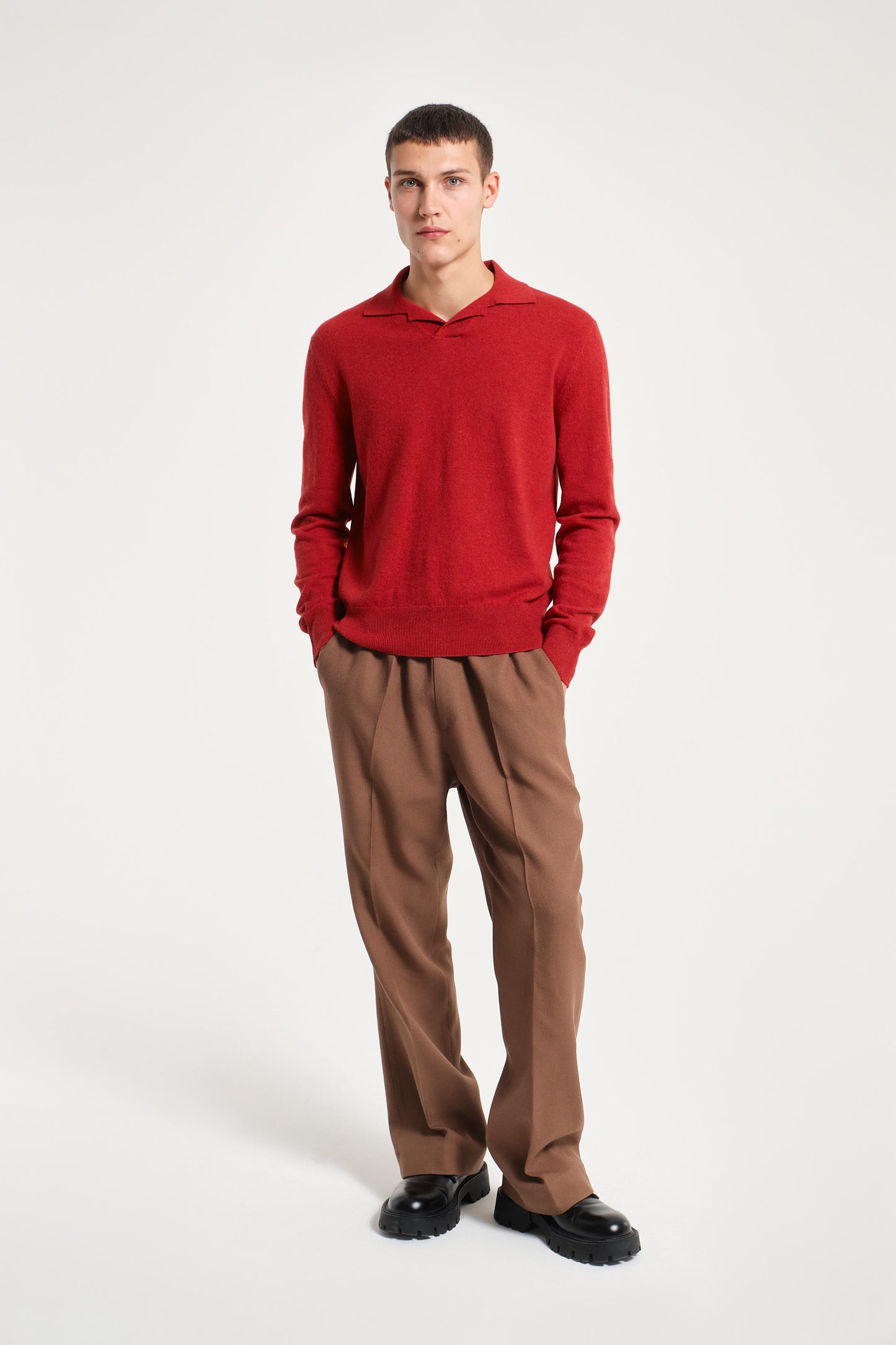 POLO IN CASHMERE ROSSA