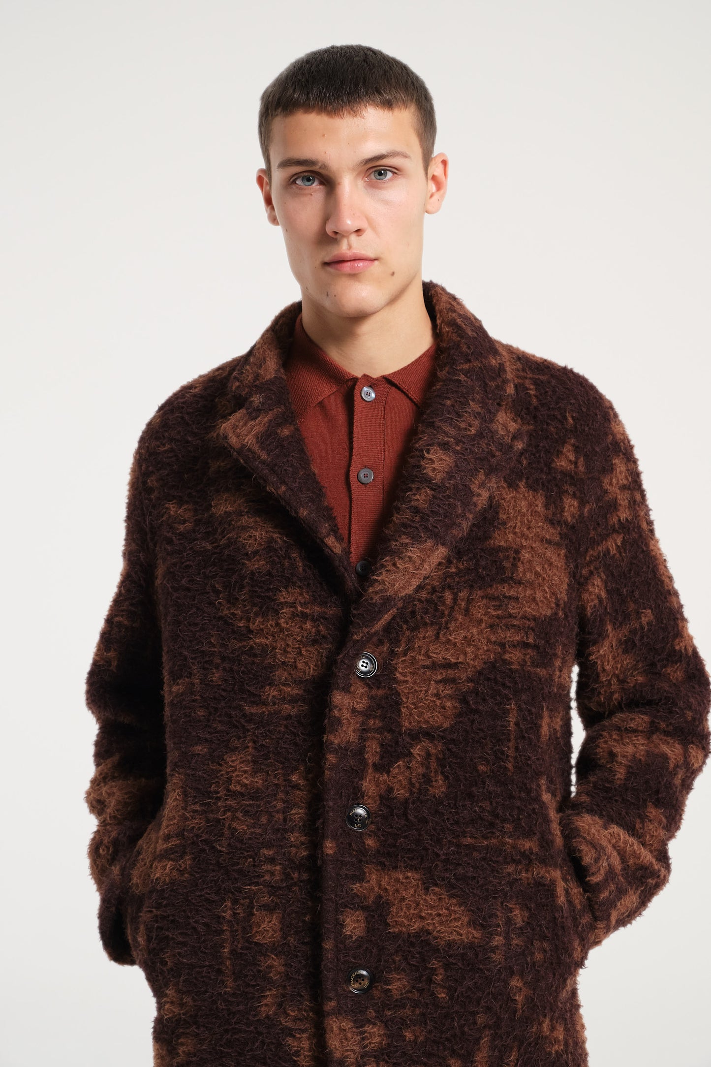 BROWN SHAWL COLLAR COAT