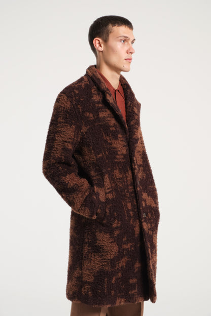 BROWN SHAWL COLLAR COAT