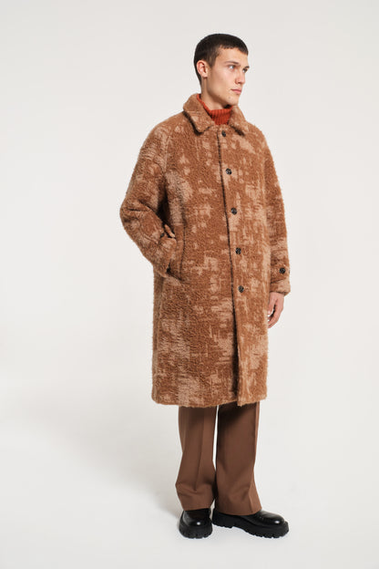 CAMEL SHIRT COLLAR COAT