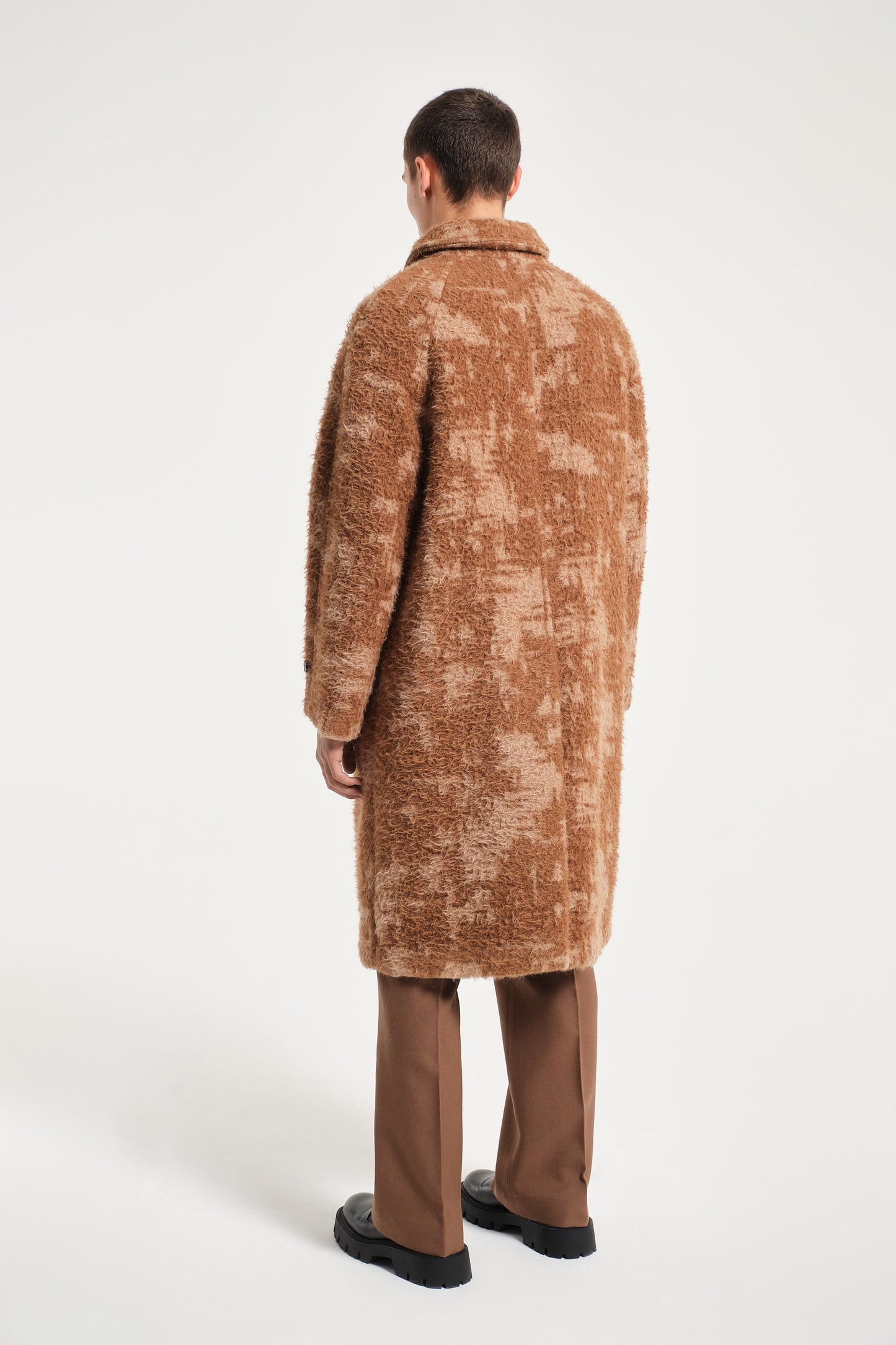 CAMEL SHIRT COLLAR COAT