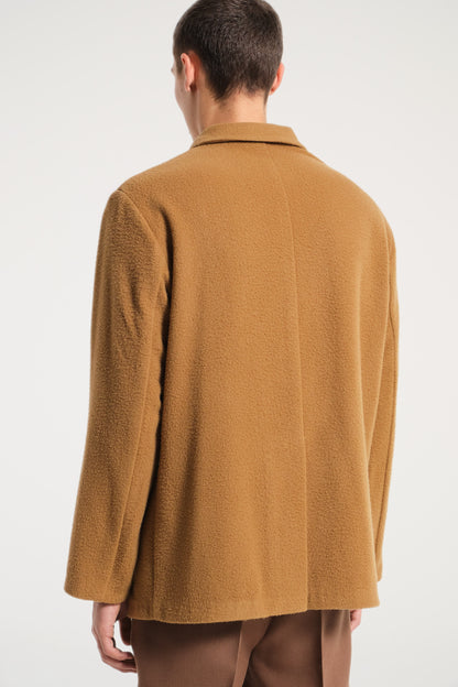 SINGLE-BREASTED CAMEL JACKET