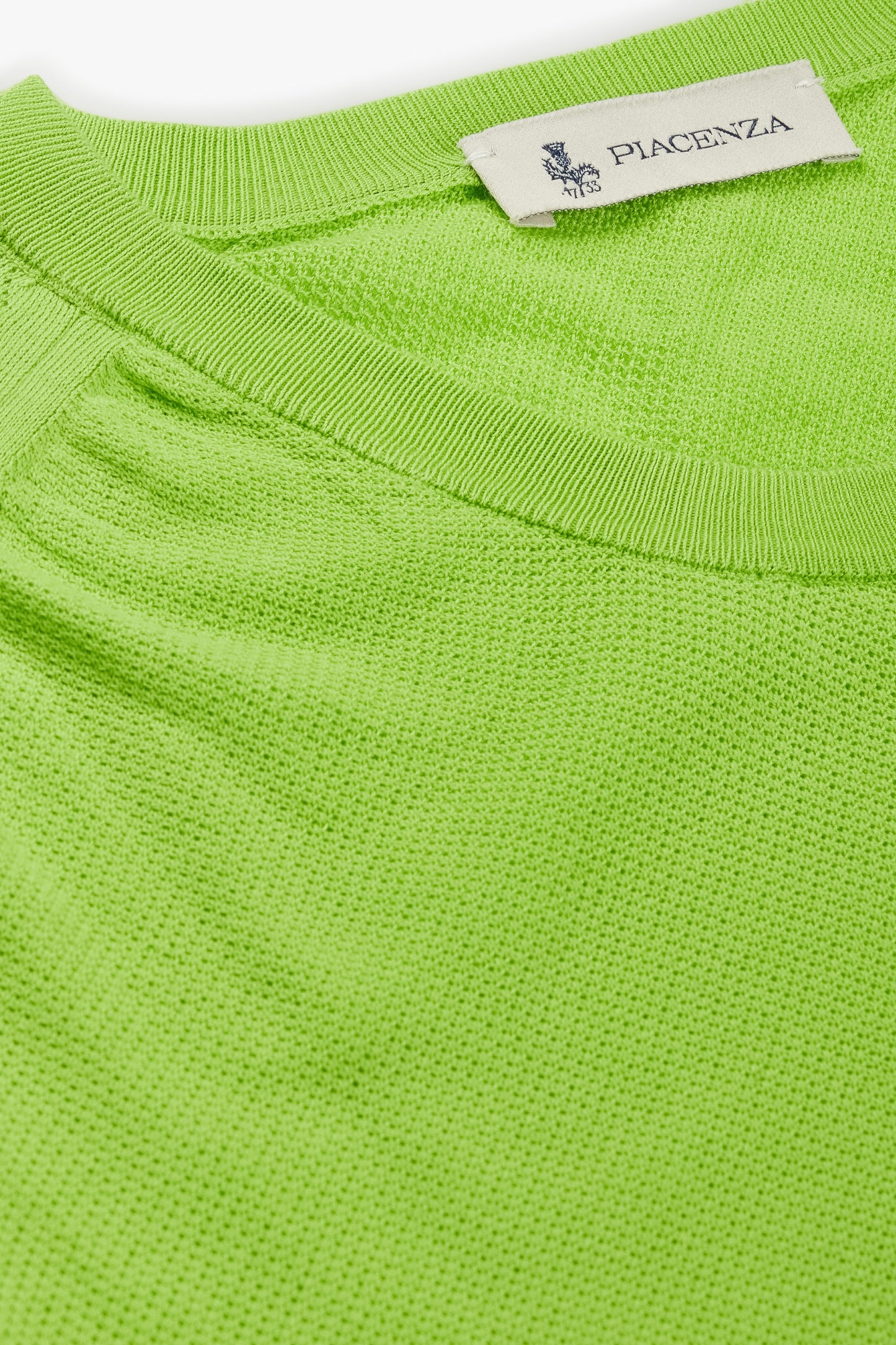 Maglia maniche corte micro mesh stitch verde fluo