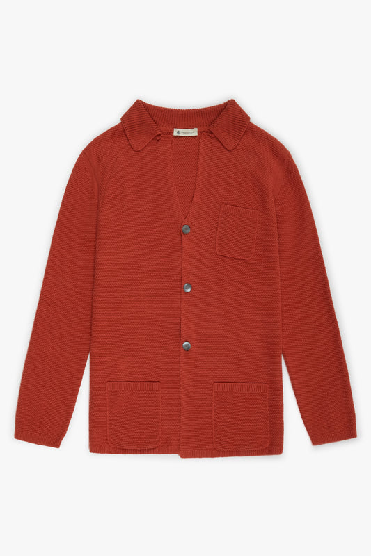 Cardigan Shirt with brick buttons