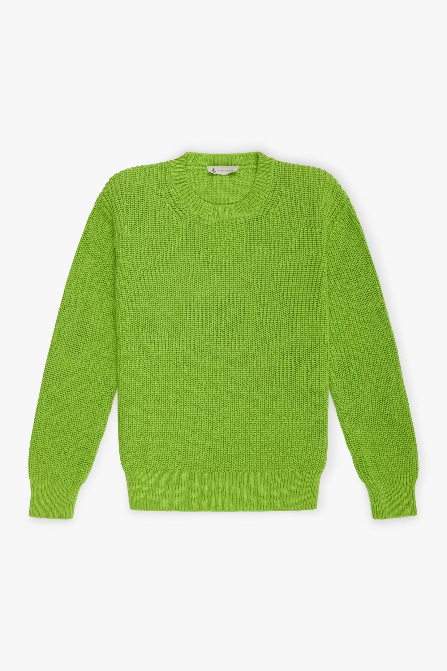 Maglione cob stitch verde fluo