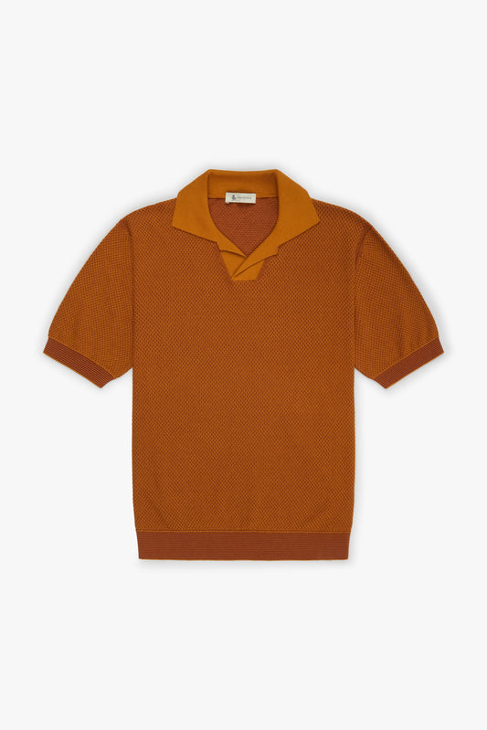 Polo two tone slip senape