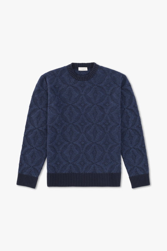 BLUE CREW NECK