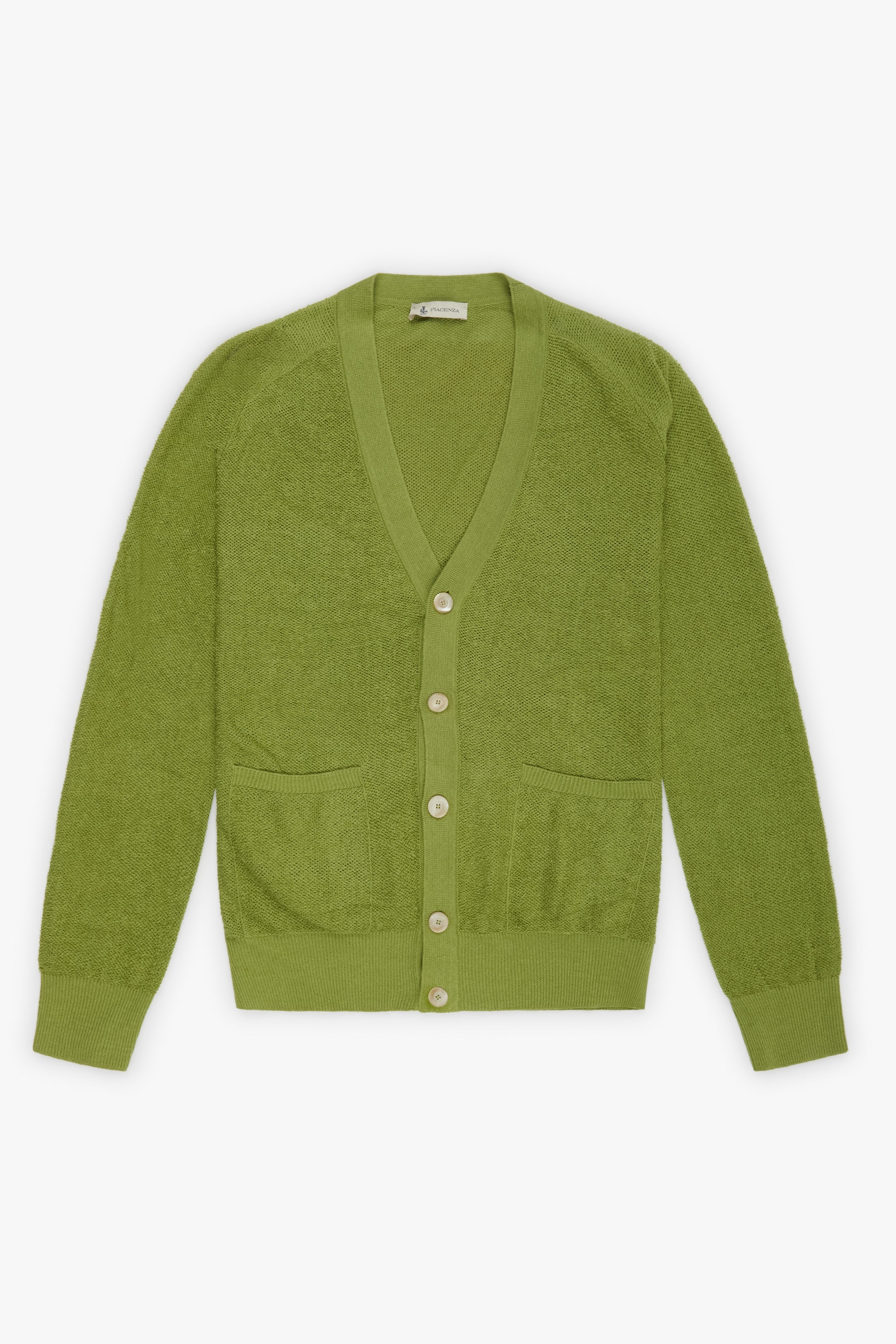 Piacenza 1733 Cardigan terrycloth verde chiaro