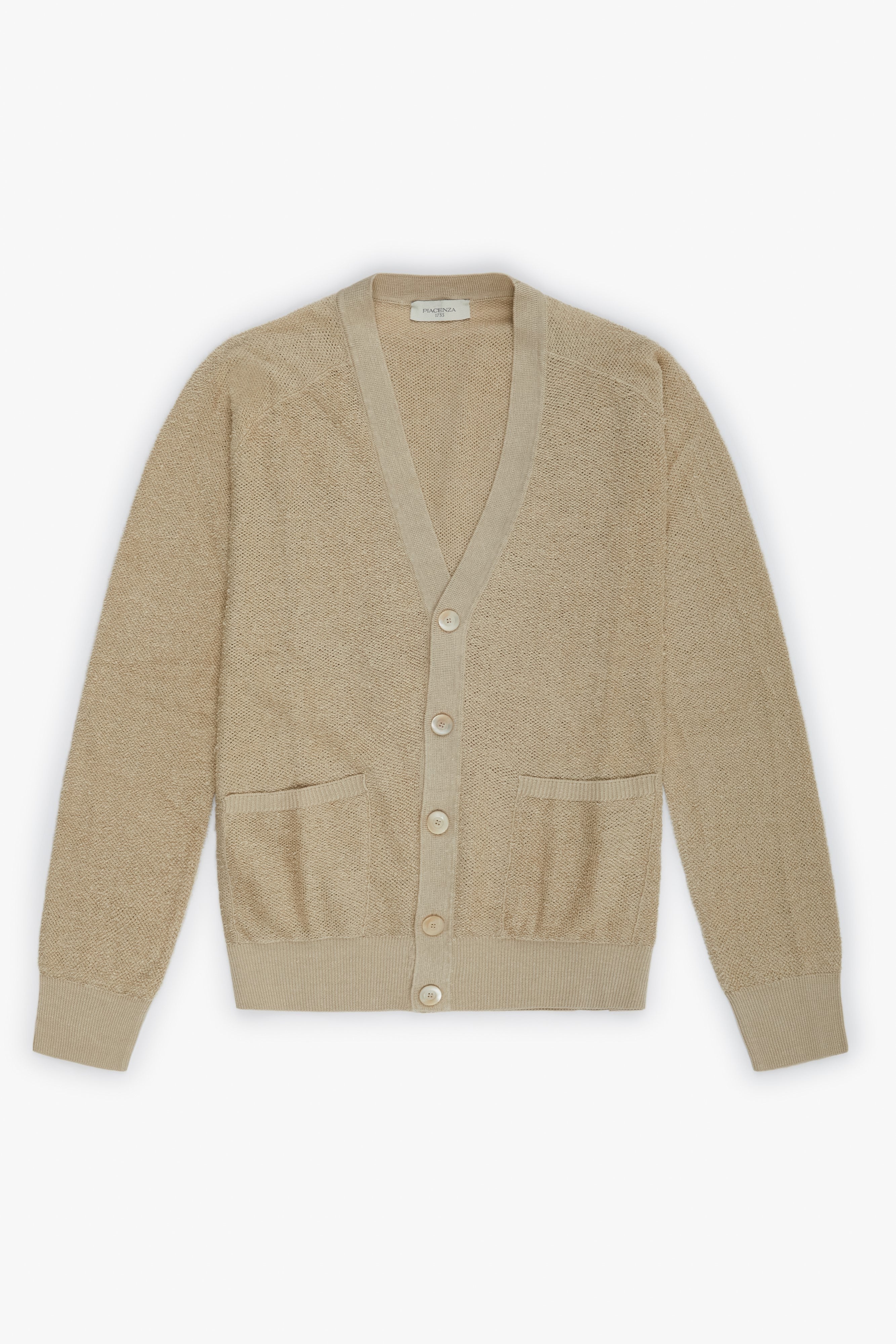 Piacenza 1733 Cardigan terrycloth naturale