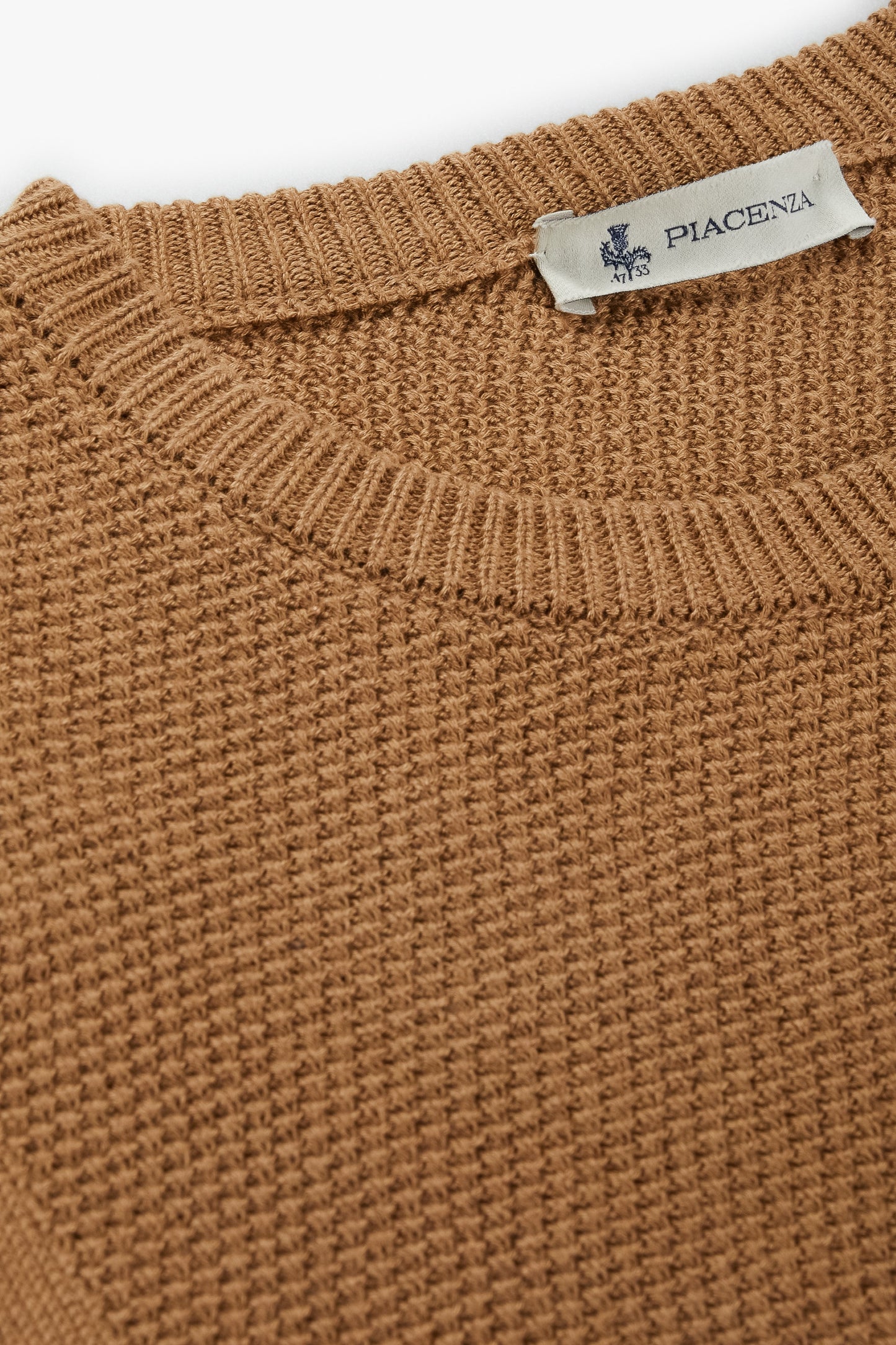 Hazelnut rice stitch sweater