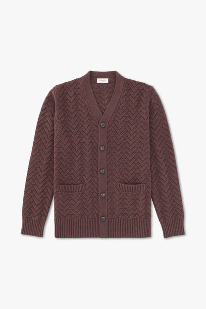 CARDIGAN MARRONE