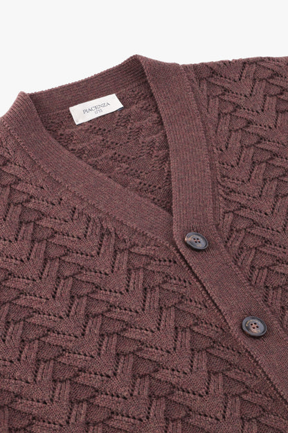 CARDIGAN MARRONE