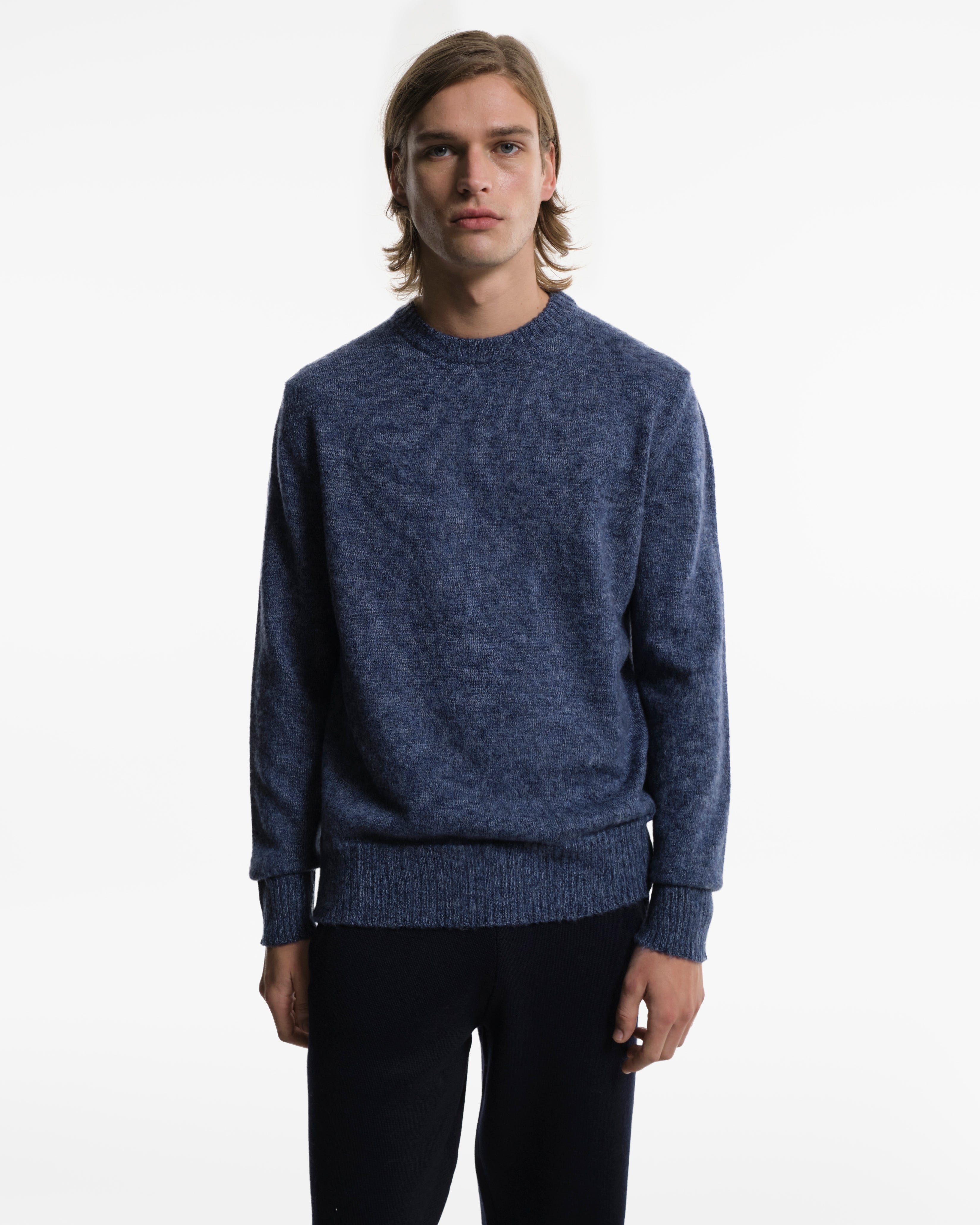 Light blue crew neck – Piacenza Cashmere