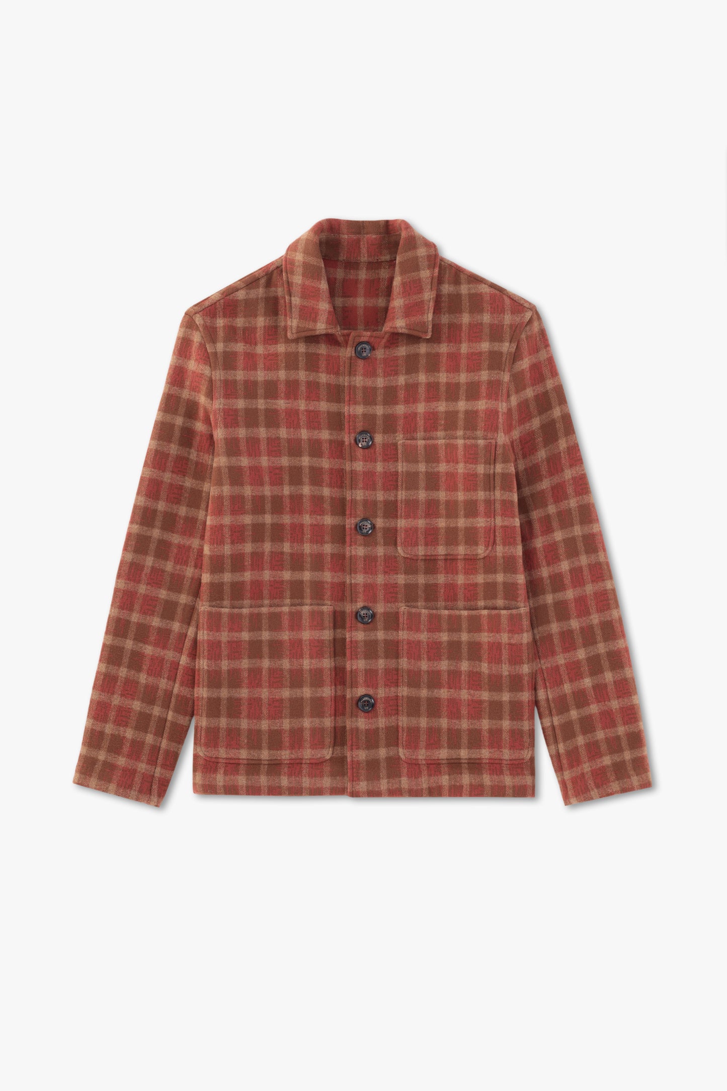 CAMEL CHECK SHIRT JACKET