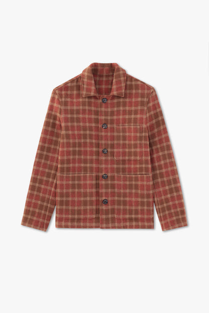 CAMEL CHECK SHIRT JACKET