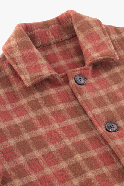 CAMEL CHECK SHIRT JACKET