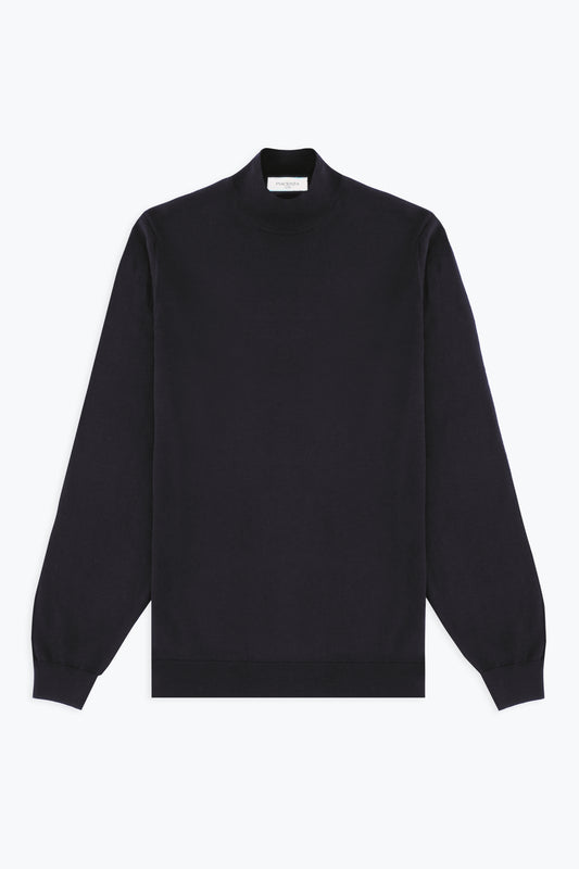 BLACK WOOL TURTLENECK