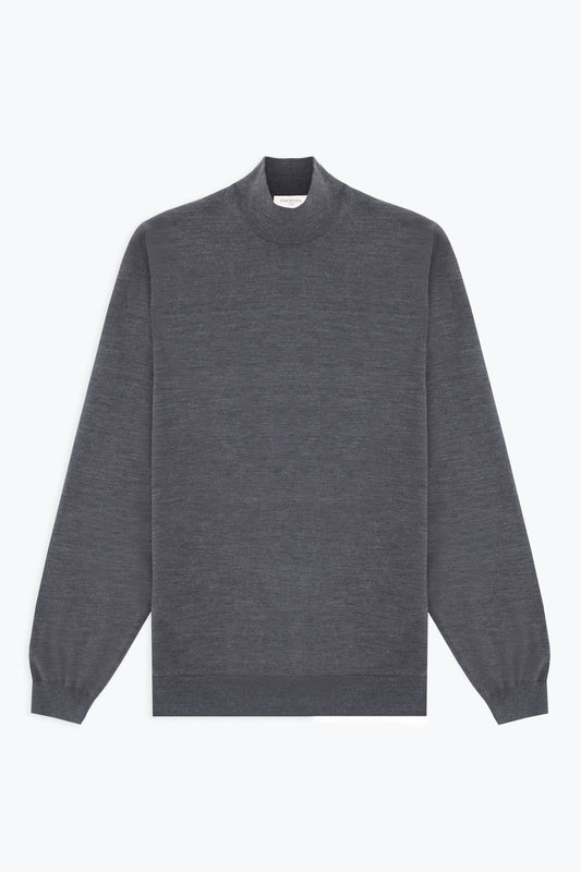 GRAY WOOL TURTLENECK