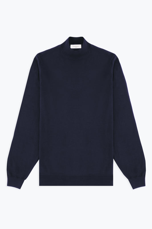 BLUE WOOL TURTLENECK