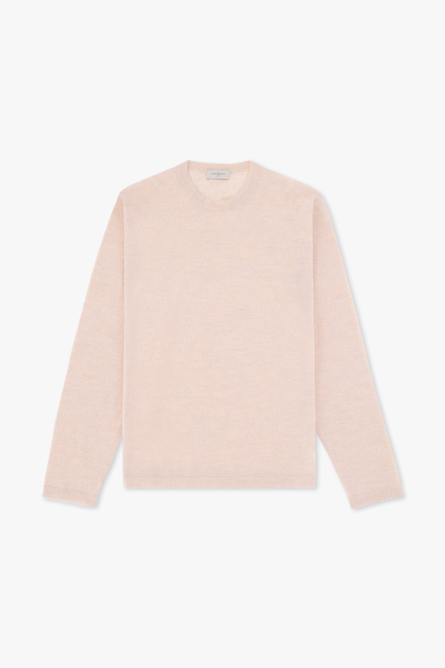 CREW NECK IN SUPER THIN NATURAL WOOL