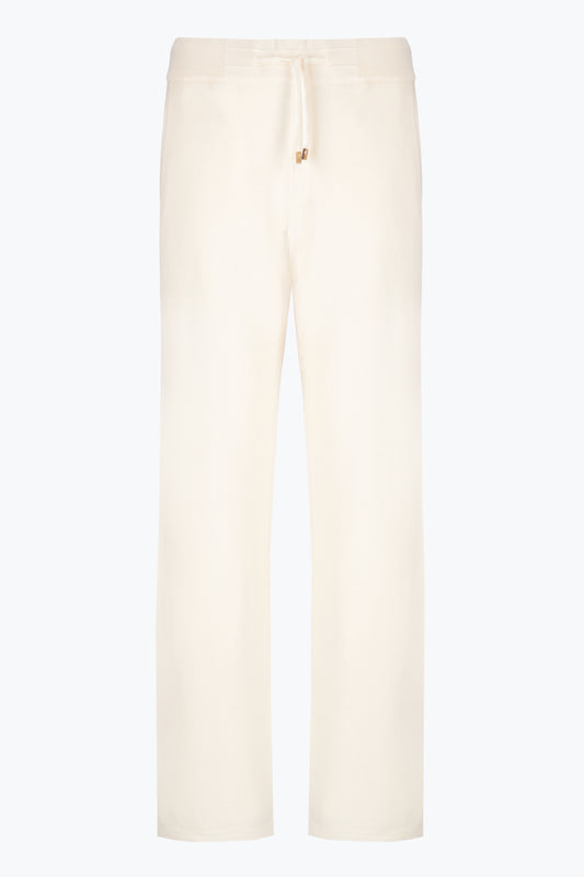 Cream wool tracksuit trousers