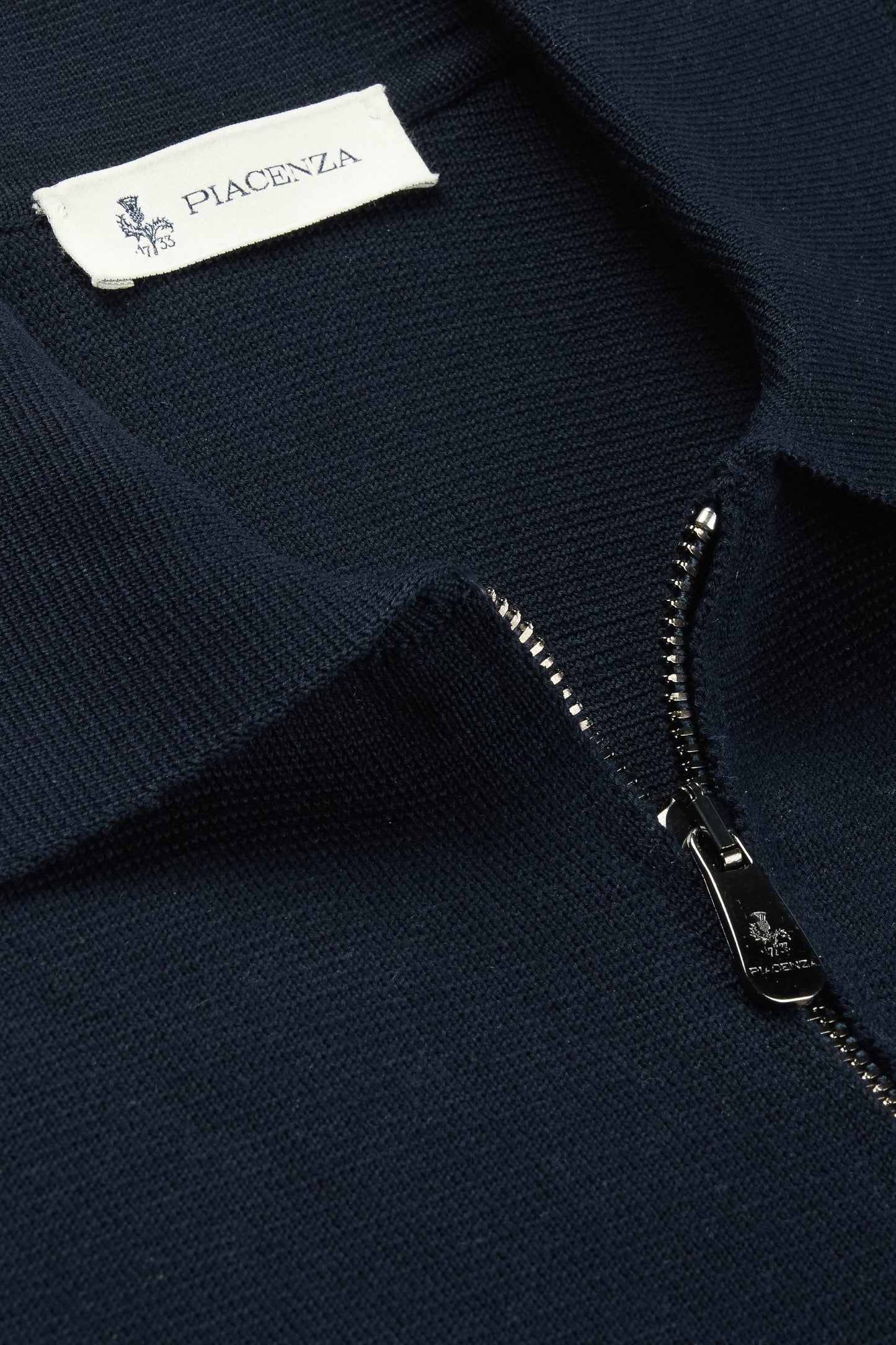 Cardigan full zip blu