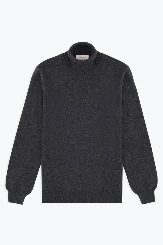 CHARCOAL CASHMERE TURTLENECK