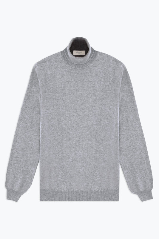 GRAY CASHMERE TURTLENECK