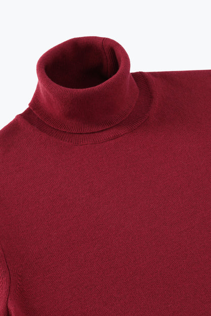 TURTLENECK IN BURGUNDY CASHMERE