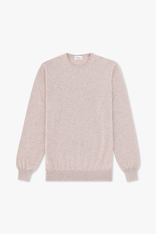 CREW NECK IN NATURAL CASHMERE