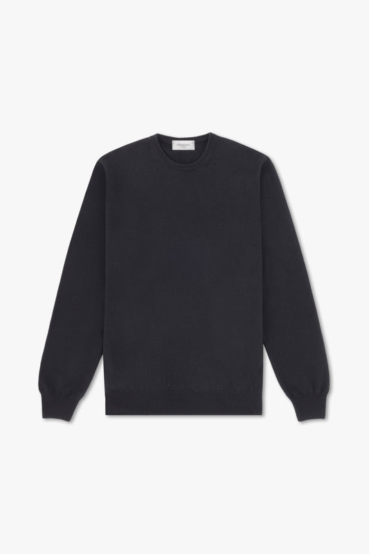 BLACK CASHMERE CREW NECK