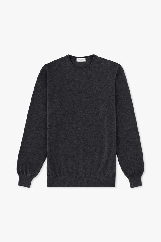 ANTHRACITE CASHMERE CREW NECK