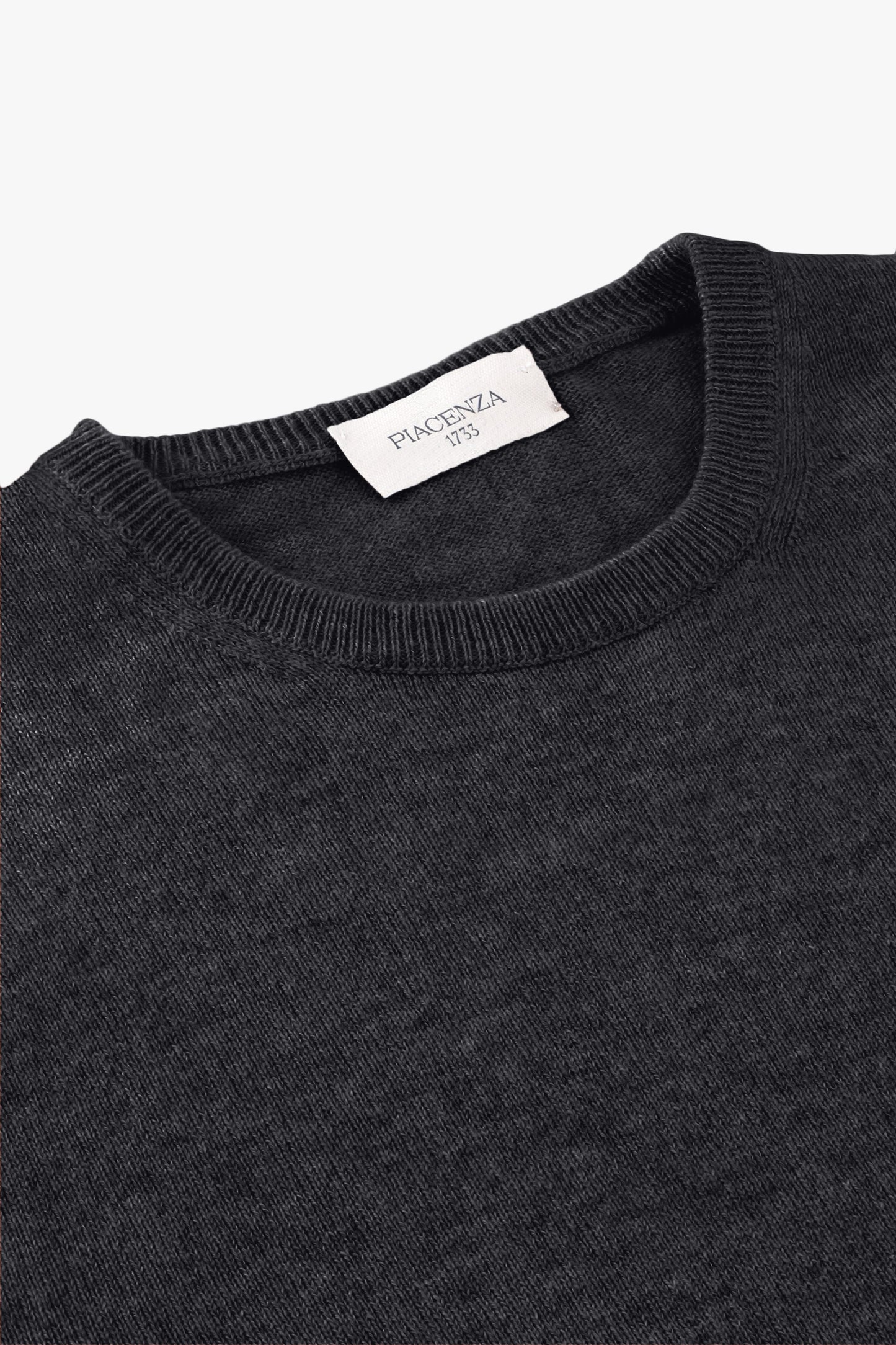 ANTHRACITE CASHMERE CREW NECK