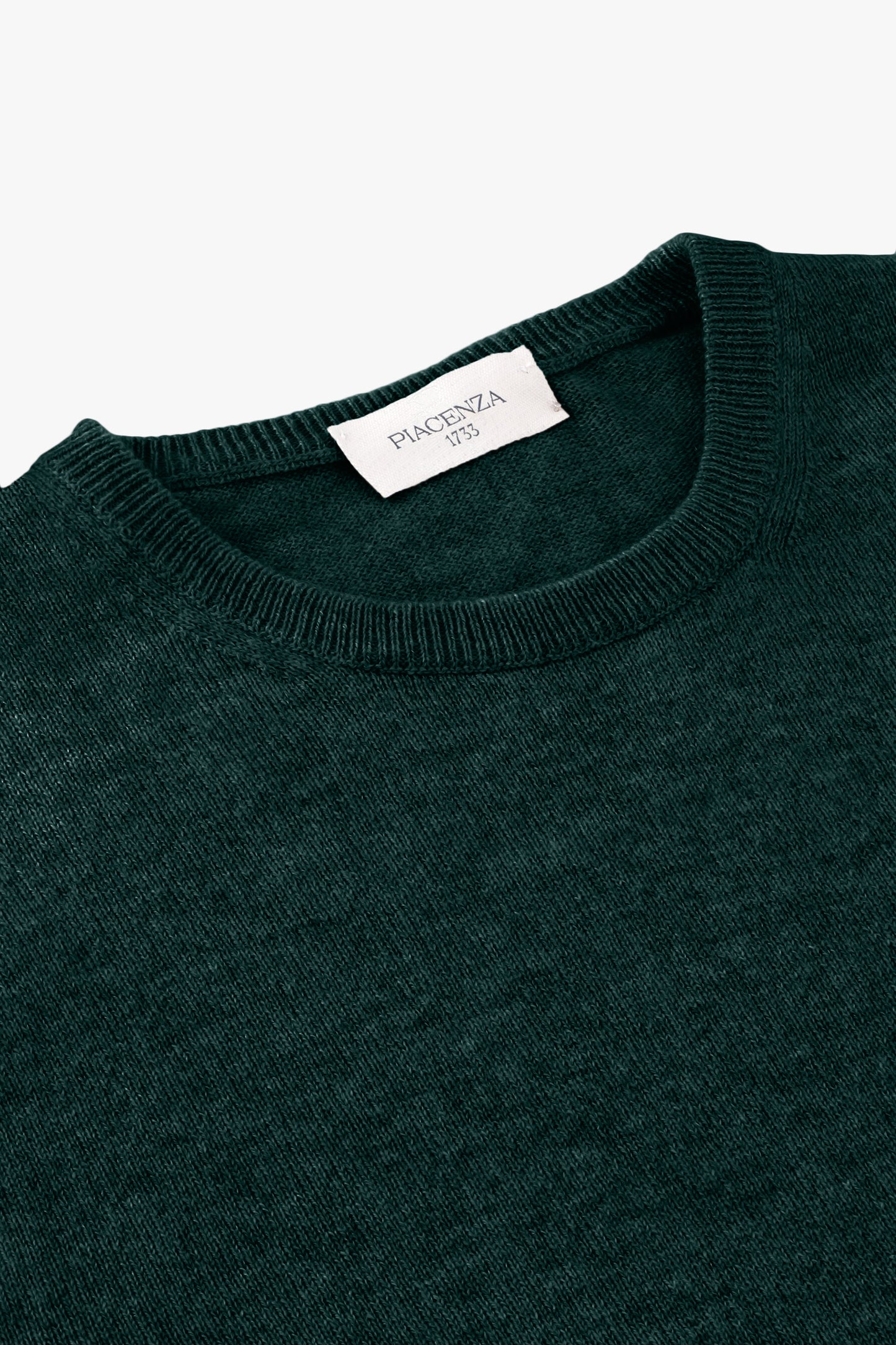 GREEN CASHMERE CREW NECK