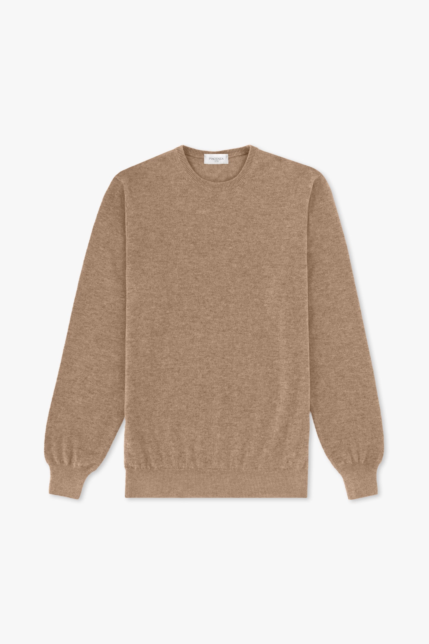 CAMEL CASHMERE CREW NECK