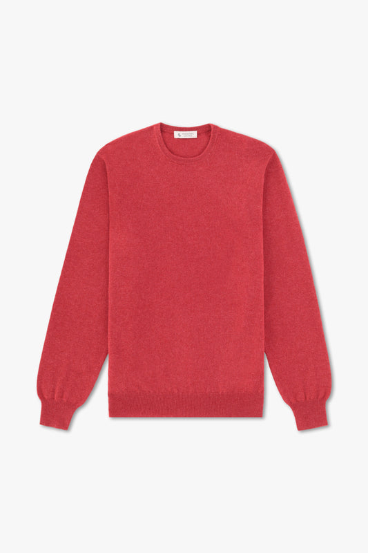 RED CASHMERE CREW NECK