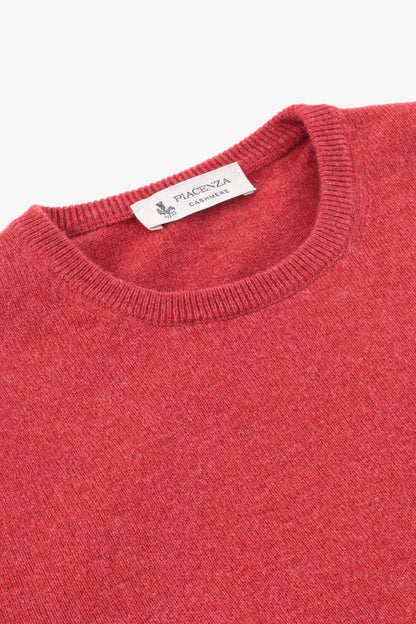 RED CASHMERE CREW NECK