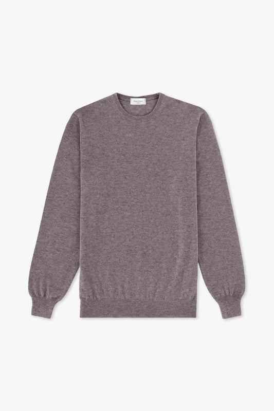 HAZELNUT CASHMERE CREW NECK