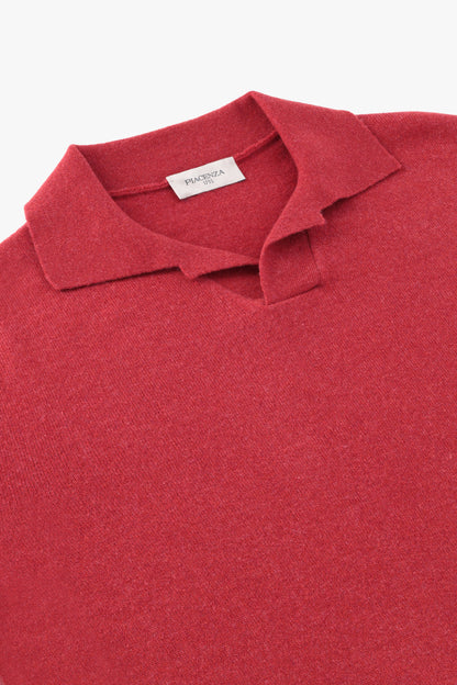 POLO IN CASHMERE ROSSA