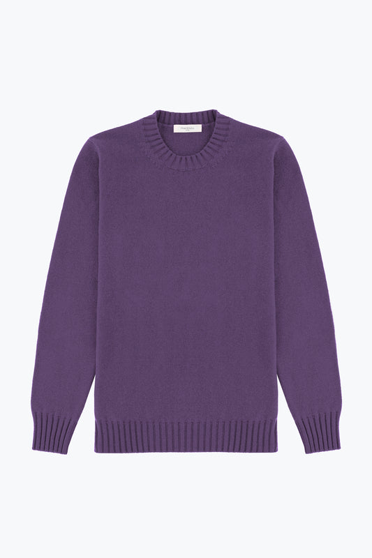 Lavender pure cashmere crew neck