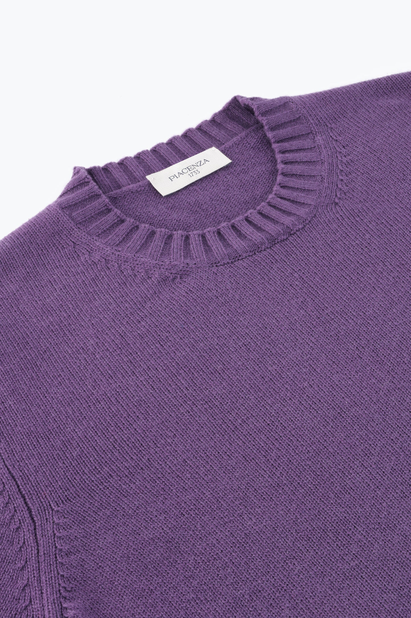 Girocollo in puro cashmere lavanda