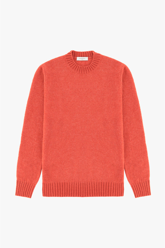 Orange cashmere and silk crewneck